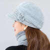 Ensemble chapeau et écharpe d'hiver pour femmes - accessoire en fausse fourrure luxueuse