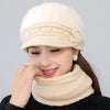 Ensemble chapeau et écharpe d'hiver pour femmes - accessoire en fausse fourrure luxueuse