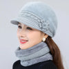 Ensemble chapeau et écharpe d'hiver pour femmes - accessoire en fausse fourrure luxueuse