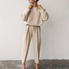 Ensemble chic décontracté 2 pièces - haut et pantalon tendance pour femmes