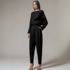 Ensemble chic décontracté 2 pièces - haut et pantalon tendance pour femmes