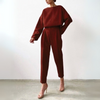 Ensemble chic décontracté 2 pièces - haut et pantalon tendance pour femmes