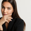 Ensemble de bagues tricolores en 3 pièces - raffinées pour femmes