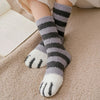 Ensemble de chaussettes en forme de patte de chat - 3 paires douces et chaudes
