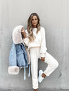 Ensemble de détente 2 pièces - jogging chic et haut tendance