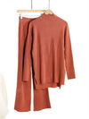 Ensemble de détente 2 pièces - pull en tricot et pantalon confort doux