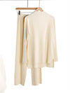 Ensemble de détente 2 pièces - pull en tricot et pantalon confort doux