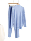 Ensemble de détente 2 pièces - pull en tricot et pantalon confort doux