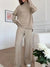Ensemble de détente 2 pièces - pull en tricot et pantalon confort doux