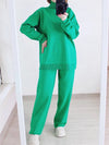Ensemble de détente 2 pièces - pull en tricot et pantalon confort doux