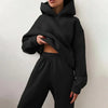 Ensemble de détente 2 pièces - sweat à capuche et jogging tendance pour femmes