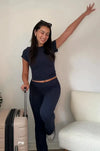 Ensemble de détente 2 pièces - tenue grise douillette pour femmes