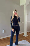 Ensemble de détente 2 pièces - tenue grise douillette pour femmes