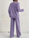 Ensemble de détente à rayures en 2 pièces - tenue de pyjama élégante pour femmes