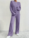 Ensemble de détente à rayures en 2 pièces - tenue de pyjama élégante pour femmes
