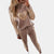 Ensemble de détente khaki 2 pièces - tenue assortie tendance pour femmes