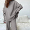 Ensemble de détente tricoté en 2 pièces - mode féminine pour la maison