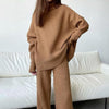 Ensemble de détente tricoté en 2 pièces - mode féminine pour la maison