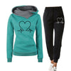 Ensemble de jogging 2 pièces - hoodie imprimé rythme cardiaque et joggers