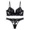Ensemble de lingerie 2 pièces - bralette et culotte florale délicate