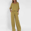 Ensemble de loungewear 2 pièces - haut chic et pantalon large