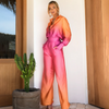 Ensemble de loungewear en satin - composé de 2 pièces pour femmes élégantes