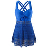 Ensemble de maillot de bain tankini 2 pièces - élégance féminine au bord de l'eau