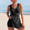 Ensemble de maillot de bain tankini 2 pièces - élégance féminine au bord de l'eau