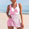 Ensemble de maillot de bain tankini 2 pièces - élégance féminine au bord de l'eau