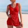 Ensemble de maillot de bain tankini 2 pièces - élégance féminine au bord de l'eau