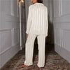 Ensemble de pyjama en tissu lisse 2 pièces - loungewear élégante pour femmes