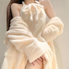 Ensemble de pyjama épais beige - loungewear luxueux pour femmes