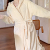 Ensemble de pyjama épais beige - loungewear luxueux pour femmes