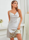 Ensemble de robe satin 2 pièces - élégante tenue de nuit pour femmes avec nuisette assortie