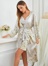 Ensemble de robe satin 2 pièces - élégante tenue de nuit pour femmes avec nuisette assortie