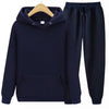 Ensemble de survêtement 2 pièces - hoodie et joggers noirs chic pour femmes