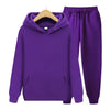 Ensemble de survêtement 2 pièces - hoodie et joggers noirs chic pour femmes