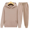Ensemble de survêtement 2 pièces - hoodie et joggers noirs chic pour femmes