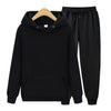Ensemble de survêtement 2 pièces - hoodie et joggers noirs chic pour femmes