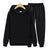 Ensemble de survêtement 2 pièces - hoodie et joggers noirs chic pour femmes