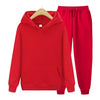 Ensemble de survêtement 2 pièces - hoodie et joggers noirs chic pour femmes