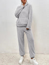 Ensemble de survêtement teddy 2 pièces - loungewear ultra-doux avec capuche pour dames