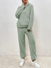 Ensemble de survêtement teddy 2 pièces - loungewear ultra-doux avec capuche pour dames
