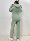 Ensemble de survêtement teddy 2 pièces - loungewear ultra-doux avec capuche pour dames