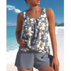 Ensemble de tankini 2 pièces - maillot de bain à imprimé floral pour femmes