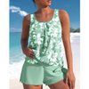 Ensemble de tankini 2 pièces - maillot de bain à imprimé floral pour femmes