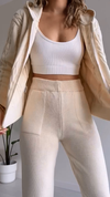 Ensemble en tricot 2 pièces - hoodie tendance et joggings assortis