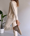 Ensemble en tricot 2 pièces - hoodie tendance et joggings assortis