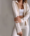 Ensemble en tricot 2 pièces - hoodie tendance et joggings assortis