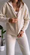 Ensemble en tricot 2 pièces - hoodie tendance et joggings assortis